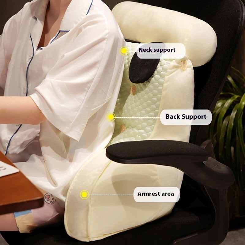 KTX-104659 Big Eye Dog Ice Silk Velvet Triangle Pillow - Cartoon Design, 50x45x30cm and 60x55x30cm