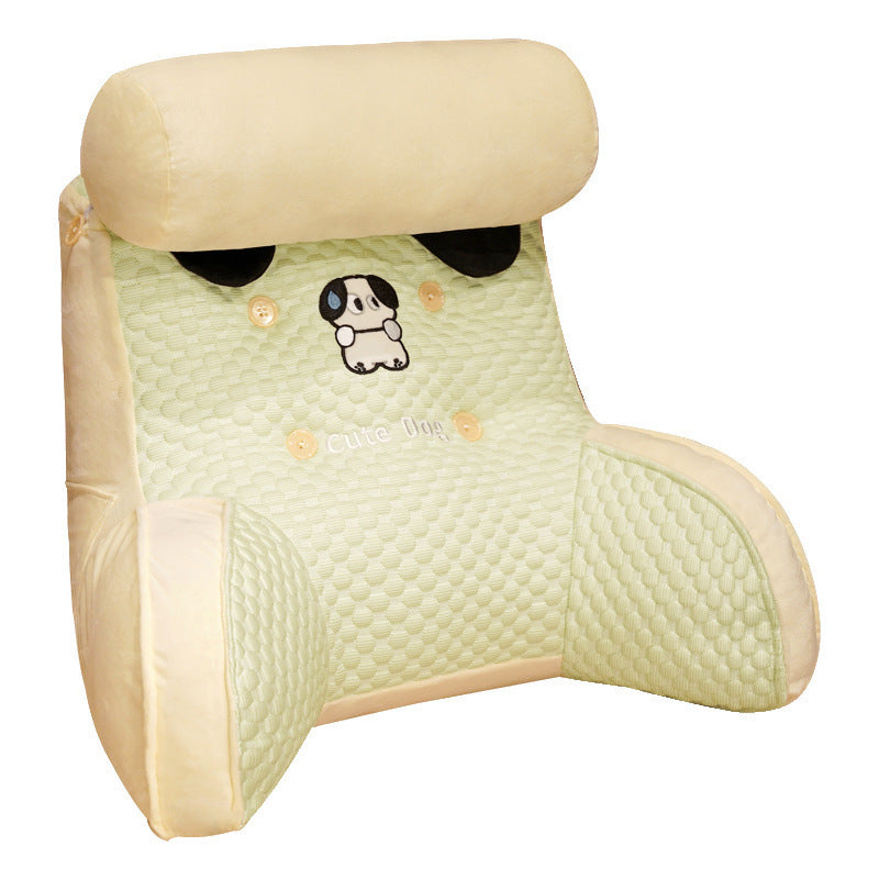 KTX-104659 Big Eye Dog Ice Silk Velvet Triangle Pillow - Cartoon Design, 50x45x30cm and 60x55x30cm