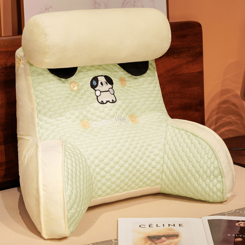 KTX-104659 Big Eye Dog Ice Silk Velvet Triangle Pillow - Cartoon Design, 50x45x30cm and 60x55x30cm