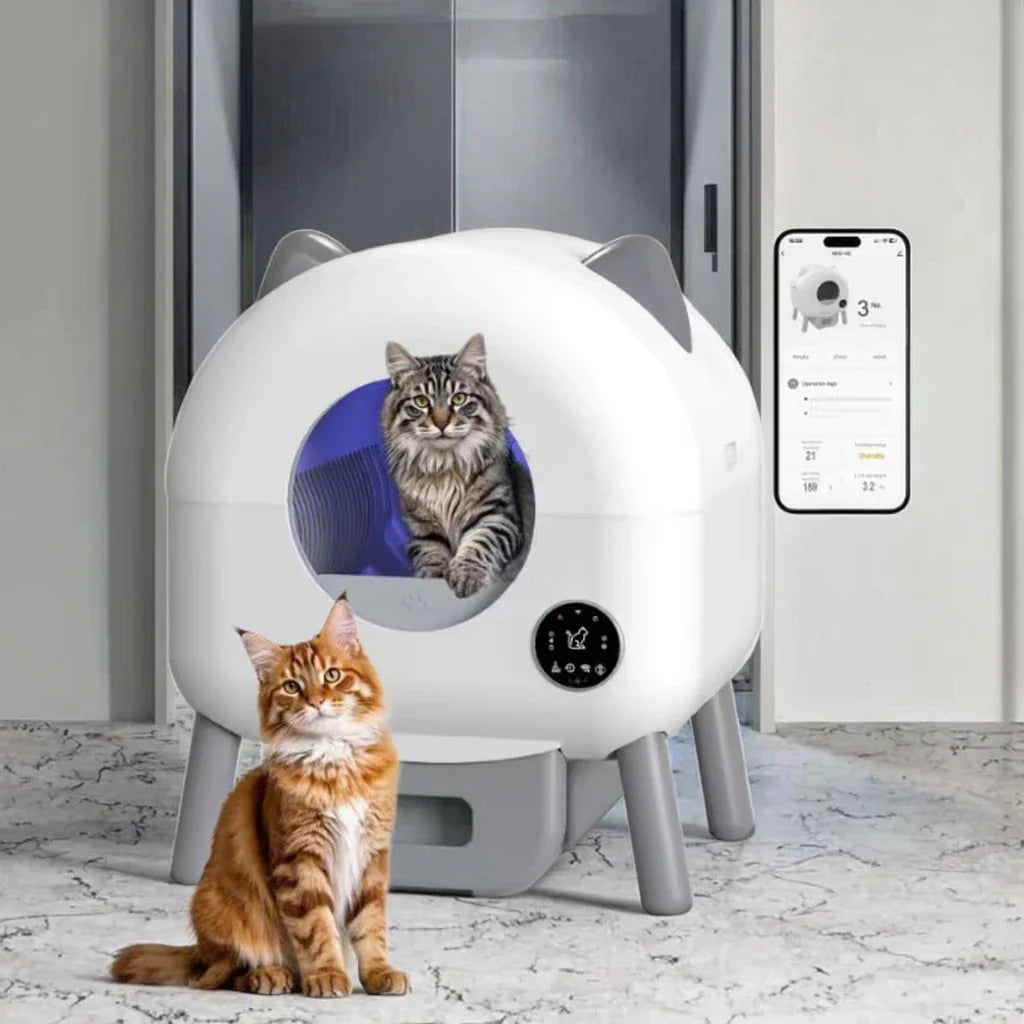 KTX-105299 Extra Large Smart Automatic Cat Litter Box with Eco-friendly Design and Large Capacity for Easy Indoor Cleaning