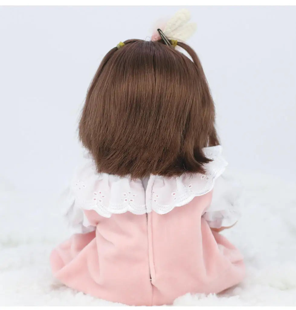 KTX-105683 Full Silicone Reborn Baby Doll with Pacifier - Lifelike Play Toy for Children, 38cm