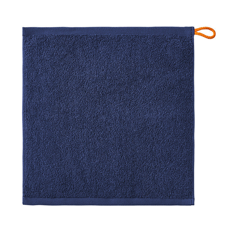 KTX-106579 Soft Pure Cotton Children's Towel in White, Pink, Blue, Gray, and Orange - Quick-Dry Square Design (34x33 cm)