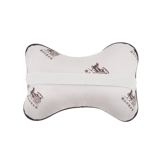 KTX-107987 Car Seat Bone Pillow - PVC Leather Headrest with 100% Cotton Filling for Comfort and Support