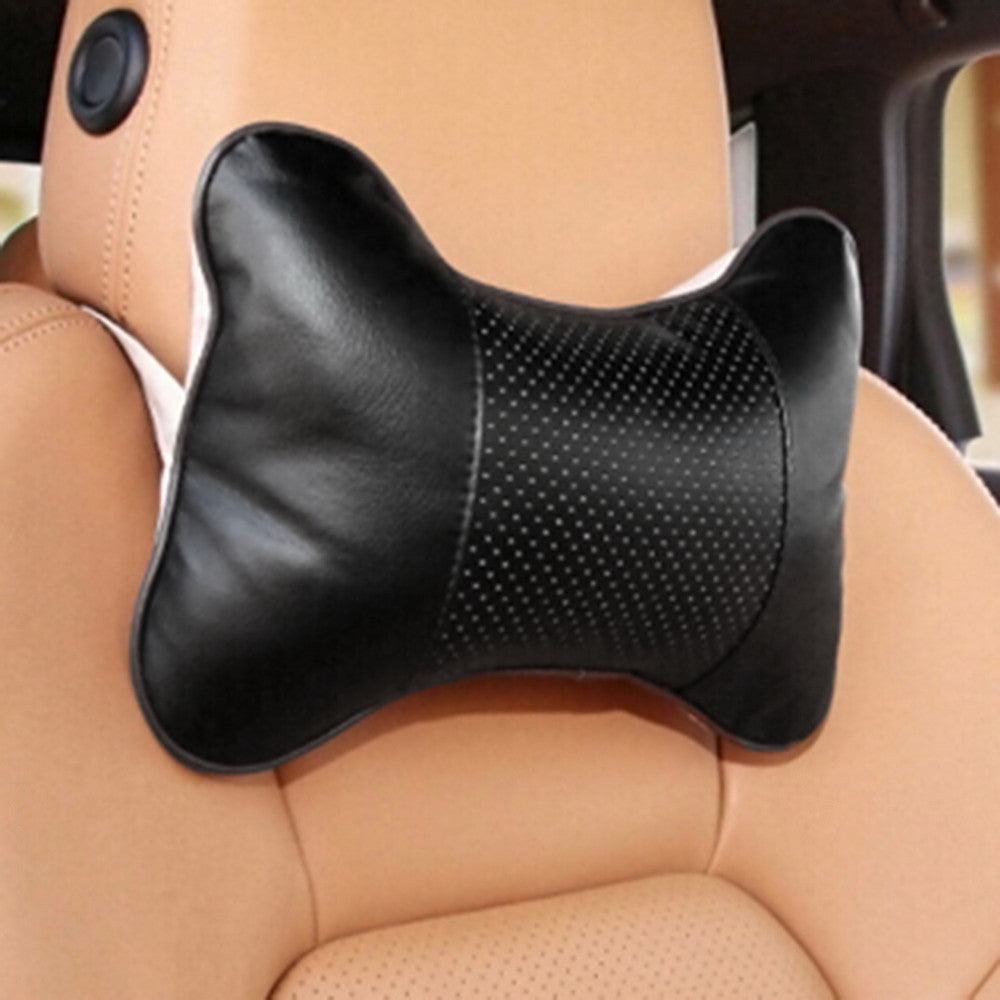 KTX-107987 Car Seat Bone Pillow - PVC Leather Headrest with 100% Cotton Filling for Comfort and Support