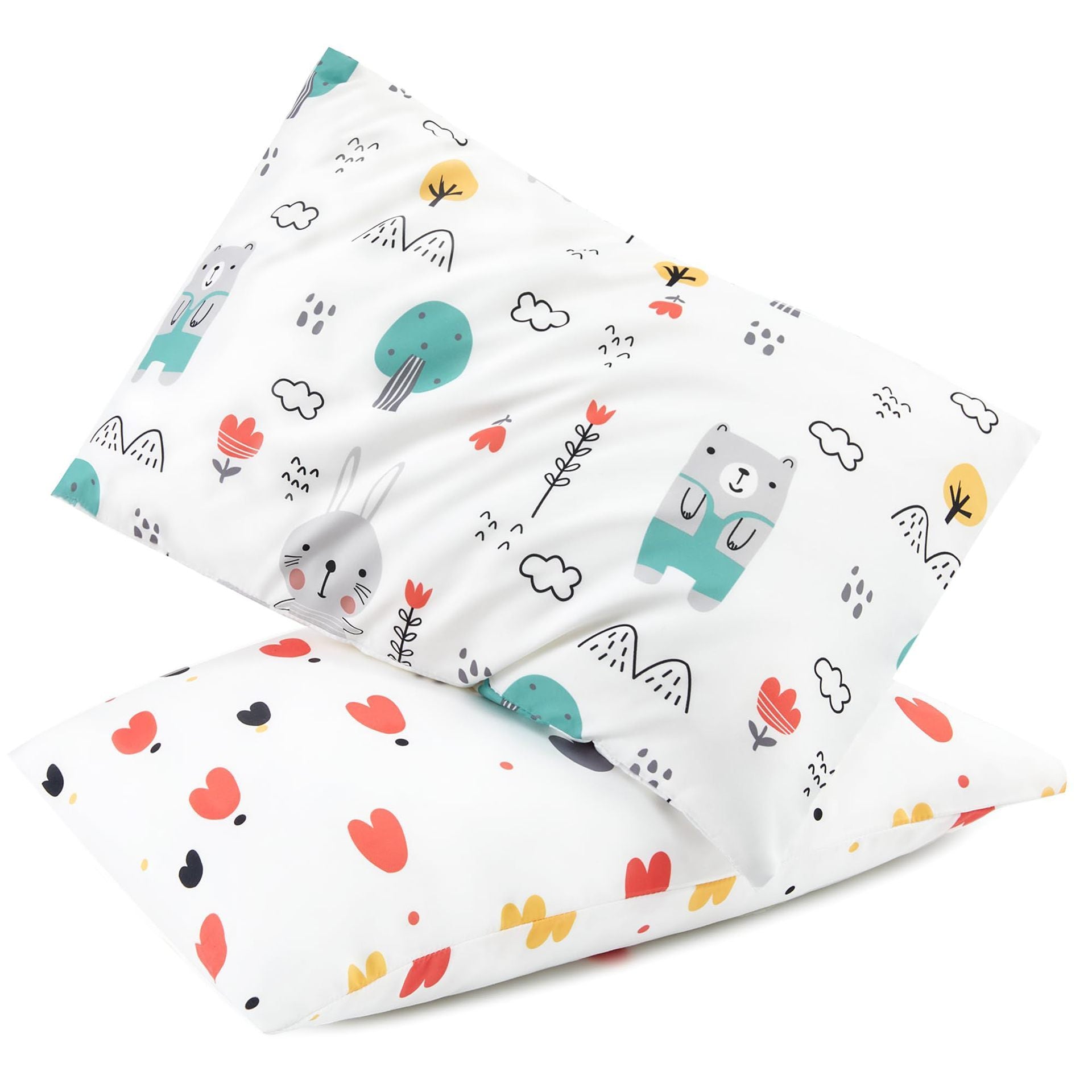 KTX-107987 Soft Breathable Gauze Infant Pillowcase Set - Travel Size 33x45cm, 2-Piece Design