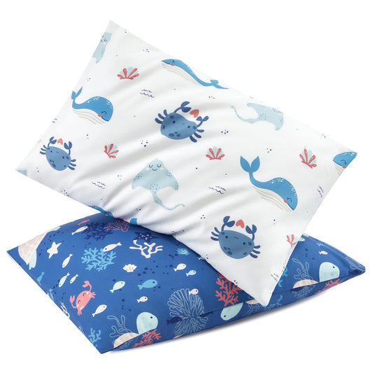 KTX-107987 Soft Breathable Gauze Infant Pillowcase Set - Travel Size 33x45cm, 2-Piece Design
