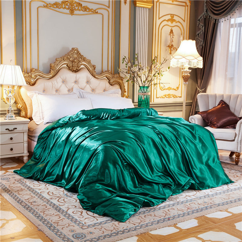 KTX-108307 Sophisticated Summer Bare Ice Silk Quilt Cover Set - Multiple Elegant Colors Available