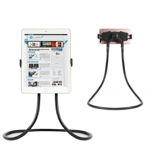KTX-108371 Lazy Rotating Neck Selfie Stand for Smartphones and Tablets, 4.5 to 7.48 Inches