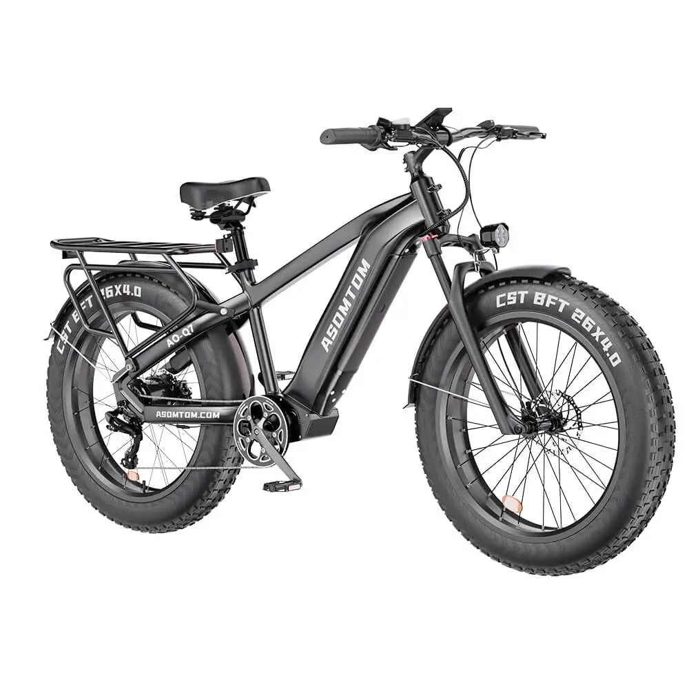 KTX-108627 Aluminum Alloy Electric Bike with 48V Battery, 15Ah, 7-Speed, 20" Fat Tires, Central Motor, Disc Brakes, 30-50km/h Speed