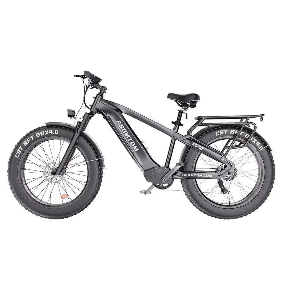 KTX-108627 Aluminum Alloy Electric Bike with 48V Battery, 15Ah, 7-Speed, 20" Fat Tires, Central Motor, Disc Brakes, 30-50km/h Speed