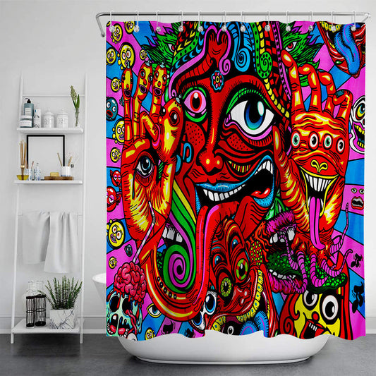 KTX-109011 All-Polyester Digital Print-Free Shower Curtain in Multiple Colors and Sizes