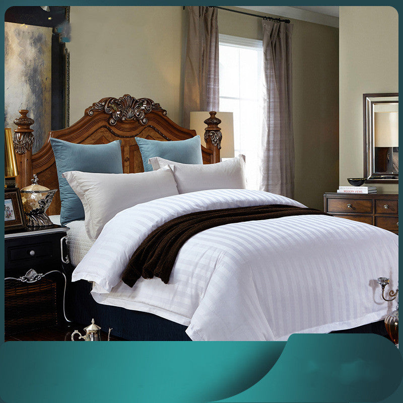 KTX-109139 Cotton Hotel Quilt Cover Set for Bed and Breakfast Comfort