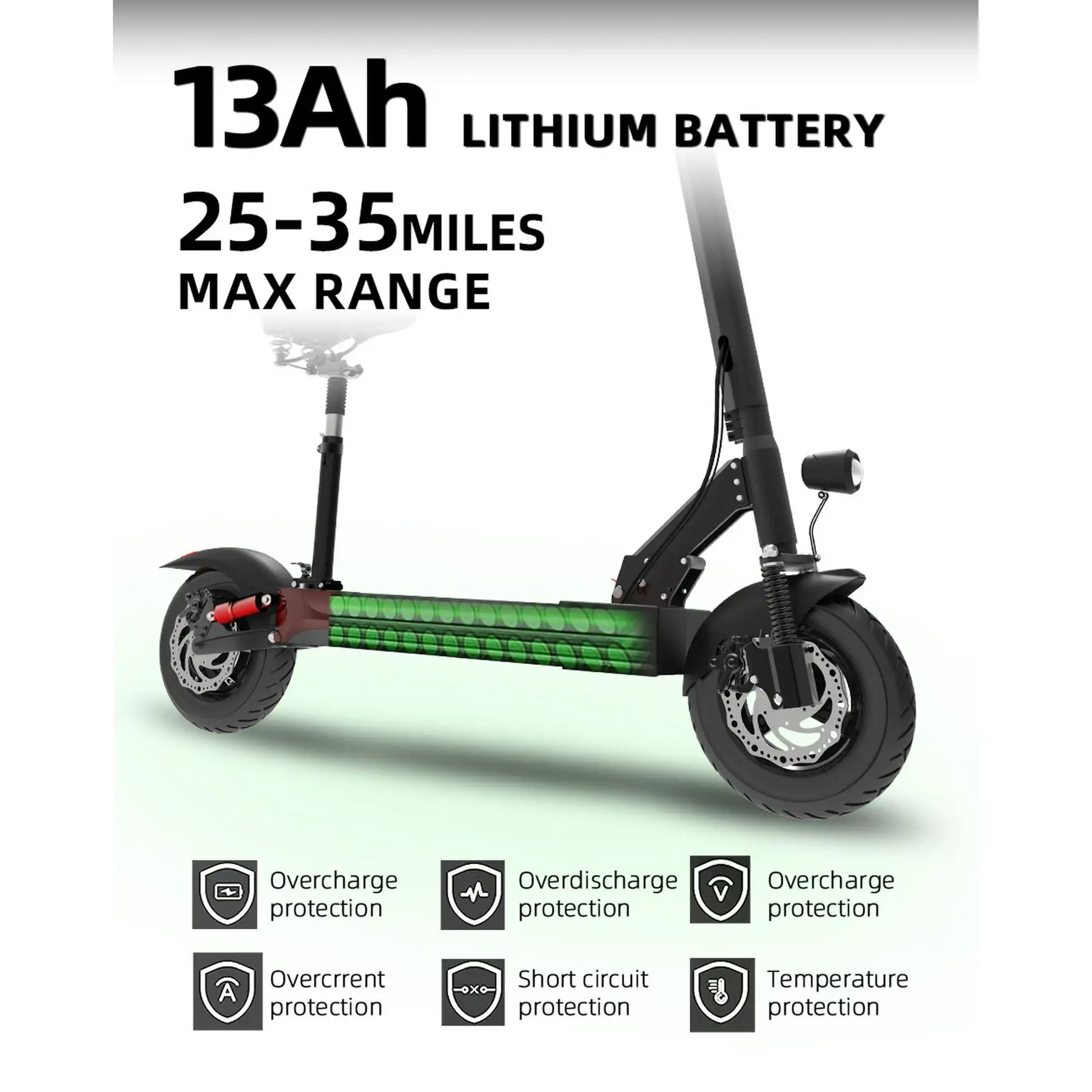 KTX-109331 1200W Electric Scooter for Adults | 55KM/H | 10-Inch Pneumatic Tires | Foldable | 60KM Range