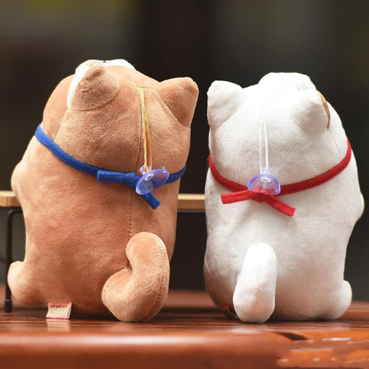 KTX-110291 Adorable Brown and White Shiba Inu Plush Doll - Wedding-Style Soft Toy, 20cm & 30cm
