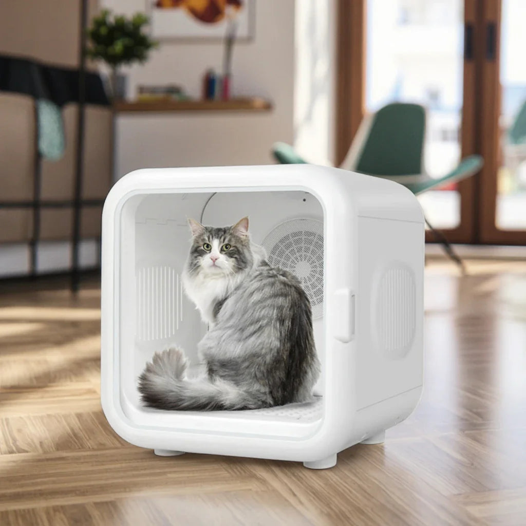 KTX-110867 Eco-Friendly 62L Automatic Pet Hair Dryer Box with Temperature Control for Dogs and Cats, Ultra Quiet, Indoor/Outdoor Use