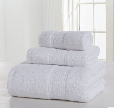 KTX-112339 Cotton Double-Sided Bath Towel Set - Soft and Skin-Friendly 3-Piece Collection