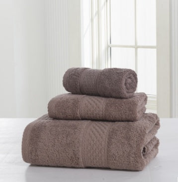 KTX-112339 Cotton Double-Sided Bath Towel Set - Soft and Skin-Friendly 3-Piece Collection