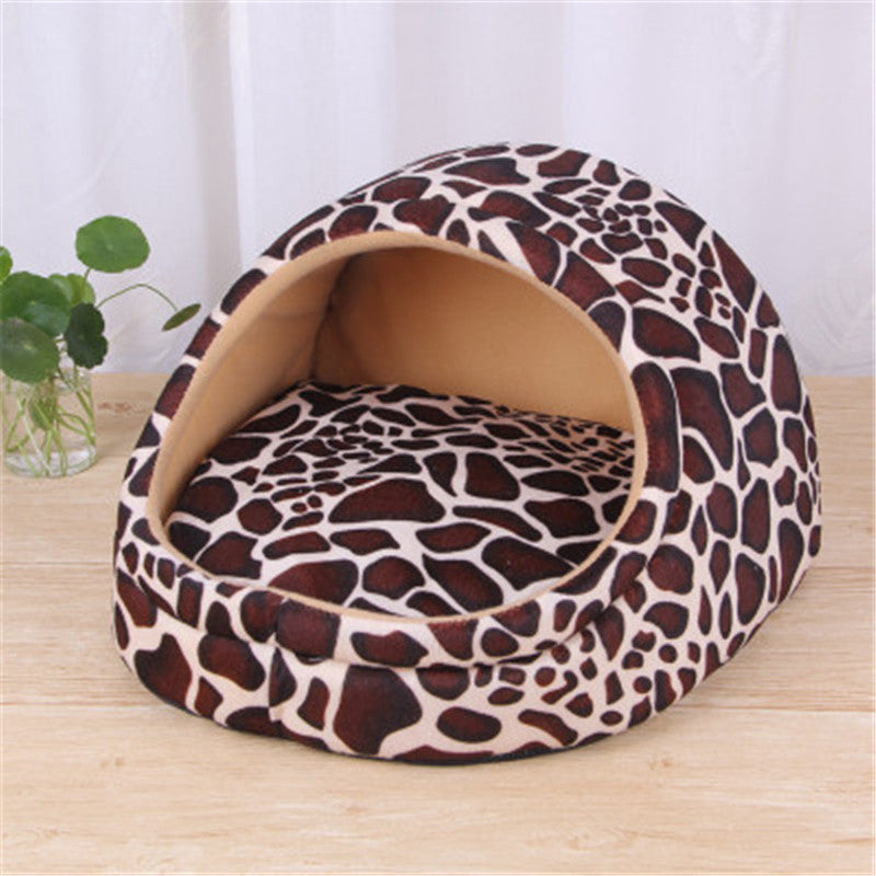 KTX-113043 Cozy and Soft Artificial Plush Pet Nest with Non-slip Bottom - Ideal for Small Pets in Winter