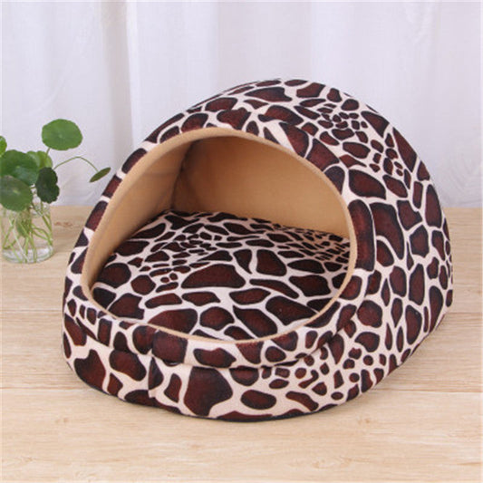 KTX-113043 Cozy and Soft Artificial Plush Pet Nest with Non-slip Bottom - Ideal for Small Pets in Winter