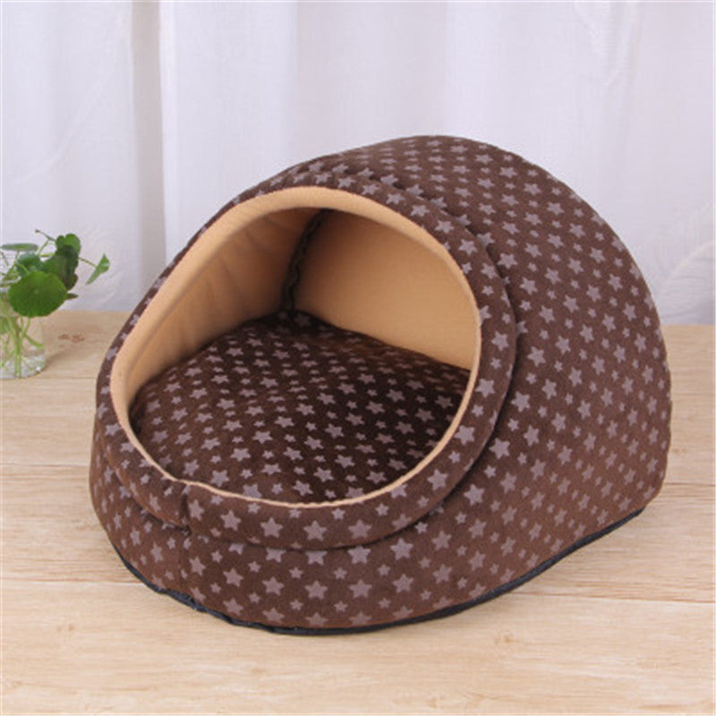 KTX-113043 Cozy and Soft Artificial Plush Pet Nest with Non-slip Bottom - Ideal for Small Pets in Winter