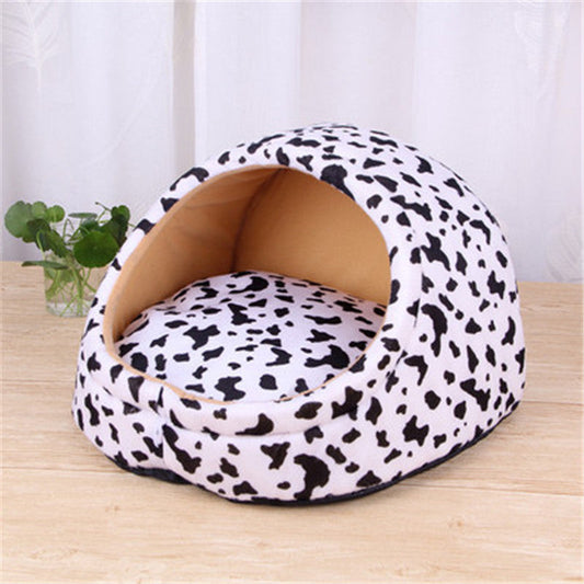 KTX-113043 Cozy and Soft Artificial Plush Pet Nest with Non-slip Bottom - Ideal for Small Pets in Winter