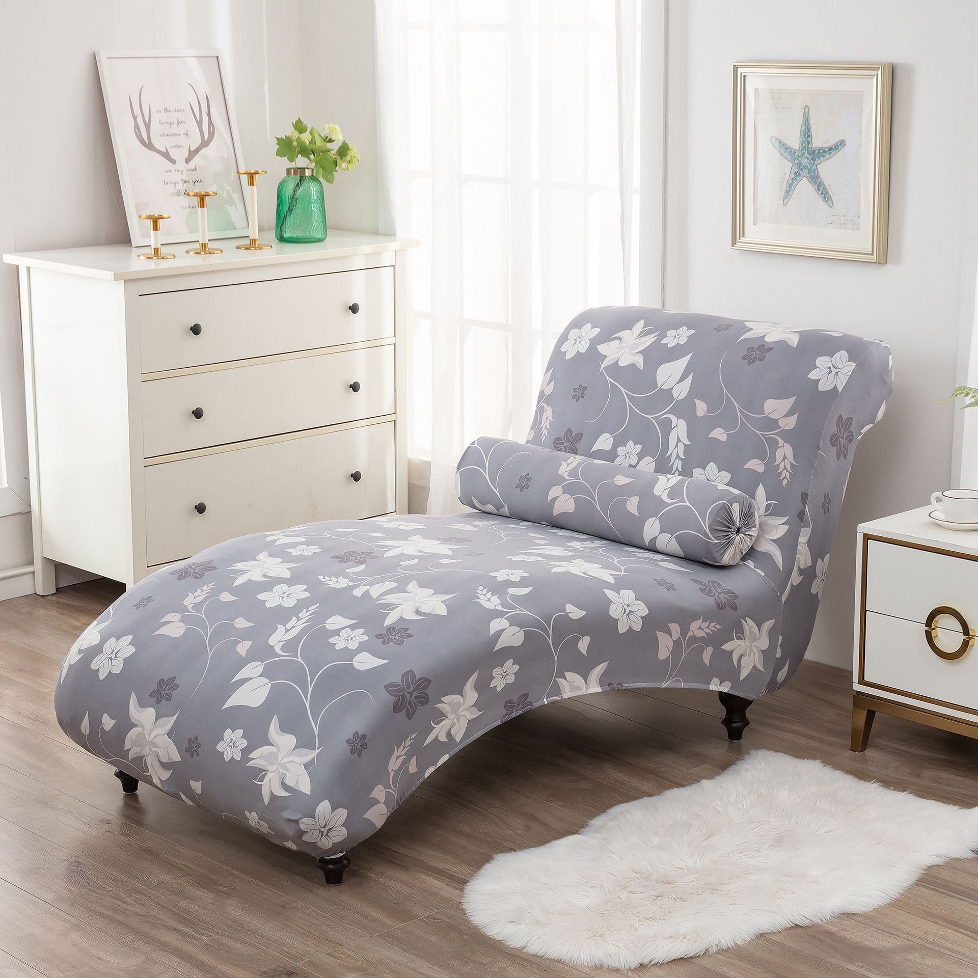 KTX-113811 All-Inclusive Stretch Armless Sofa Cover - Multiple Solid Color Options with Recliner Cover and Pillowcase