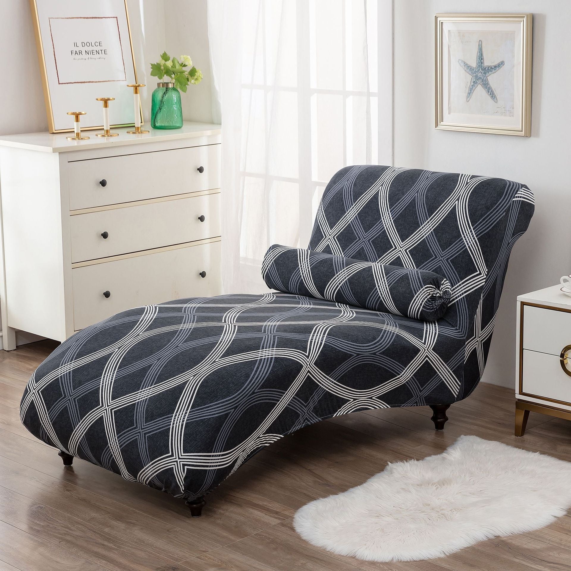 KTX-113811 All-Inclusive Stretch Armless Sofa Cover - Multiple Solid Color Options with Recliner Cover and Pillowcase