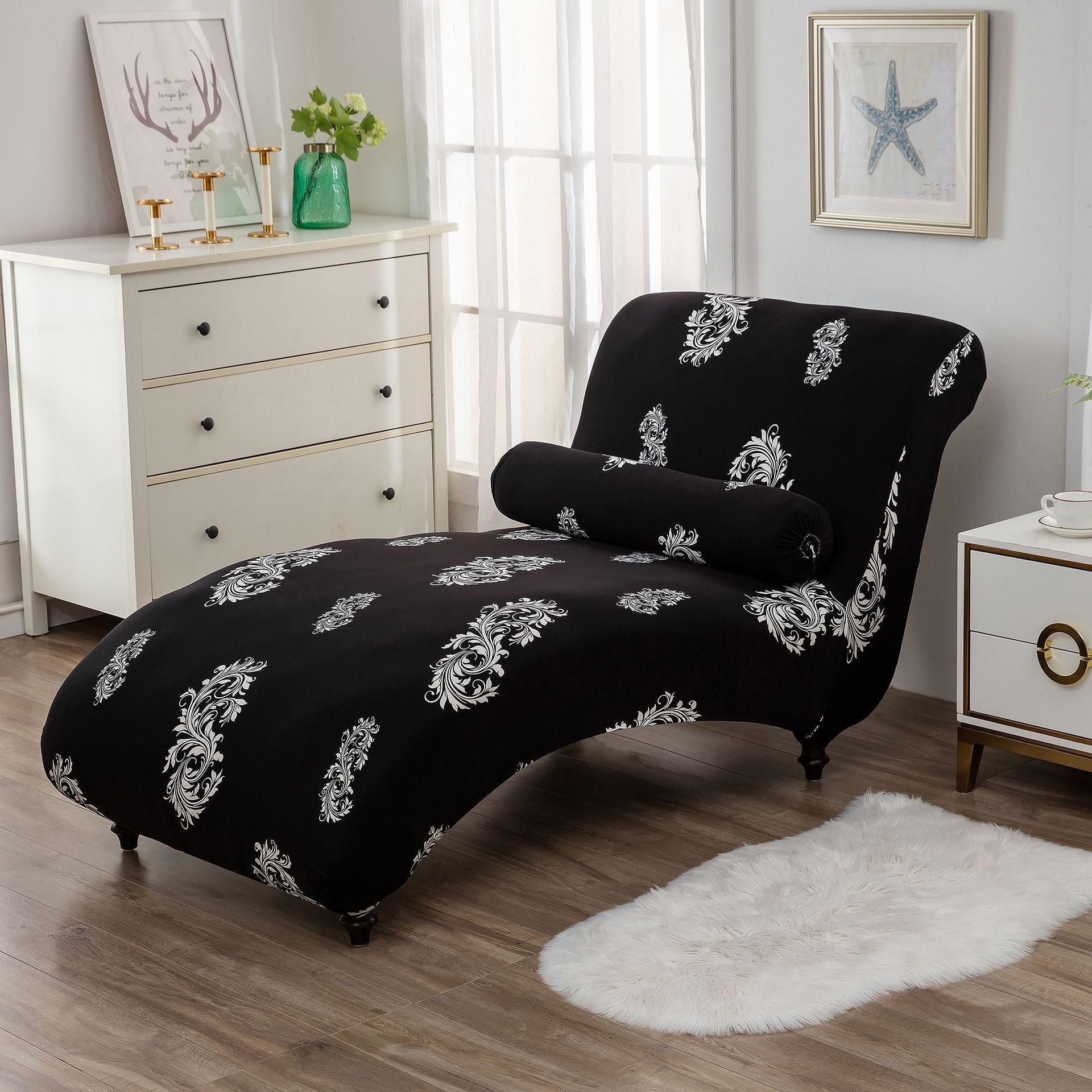 KTX-113811 All-Inclusive Stretch Armless Sofa Cover - Multiple Solid Color Options with Recliner Cover and Pillowcase