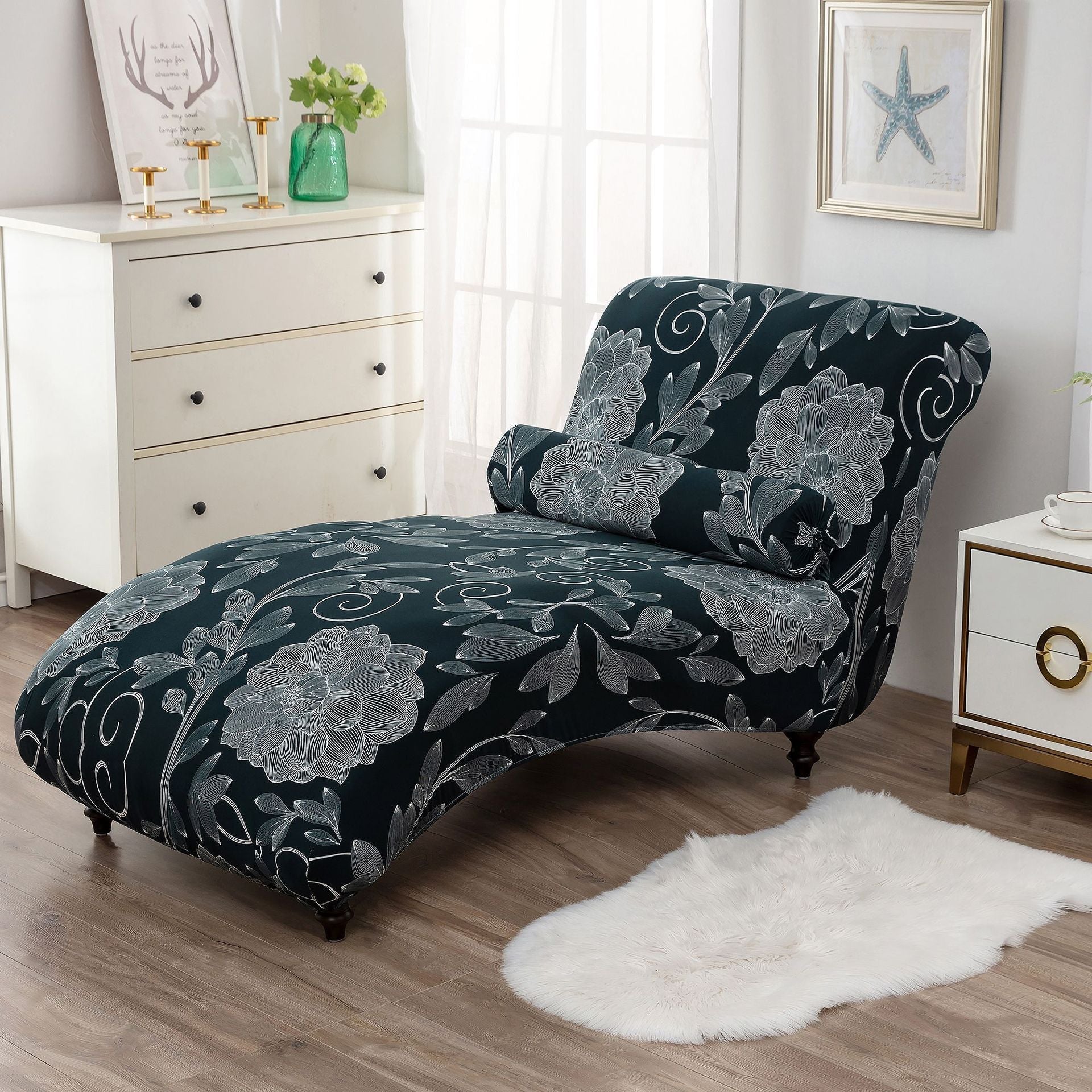 KTX-113811 All-Inclusive Stretch Armless Sofa Cover - Multiple Solid Color Options with Recliner Cover and Pillowcase