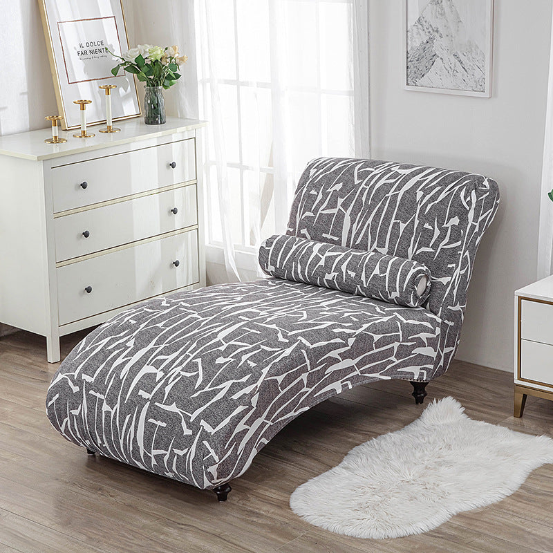 KTX-113811 All-Inclusive Stretch Armless Sofa Cover - Multiple Solid Color Options with Recliner Cover and Pillowcase