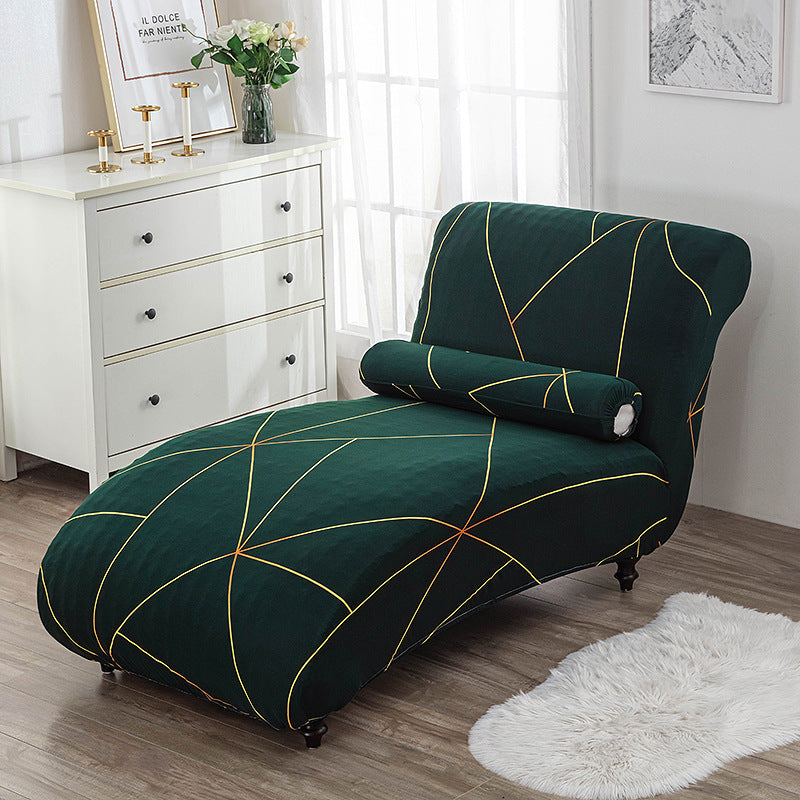 KTX-113811 All-Inclusive Stretch Armless Sofa Cover - Multiple Solid Color Options with Recliner Cover and Pillowcase