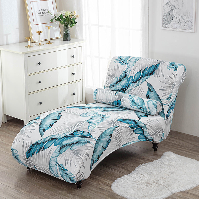 KTX-113811 All-Inclusive Stretch Armless Sofa Cover - Multiple Solid Color Options with Recliner Cover and Pillowcase