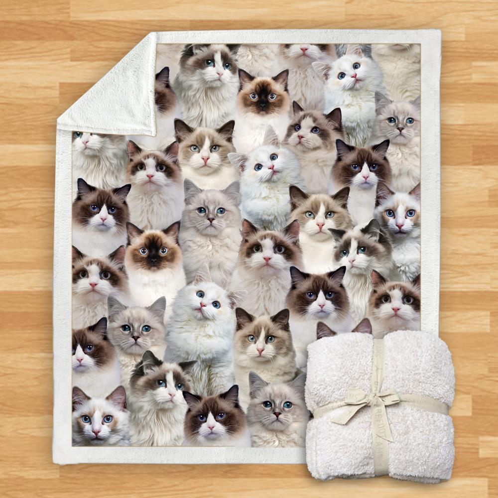 KTX-114067 Modern Printed Flannel Blanket for Pets - Multiple Sizes Available (120x150CM, 150x200CM)