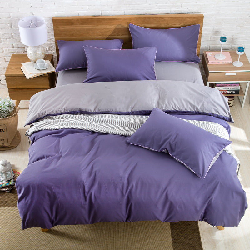 KTX-114835 Brushed Plain Bedding Set with Multiple Size Options for Comfort and Style