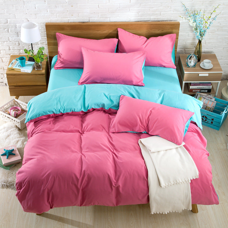 KTX-114835 Brushed Plain Bedding Set with Multiple Size Options for Comfort and Style