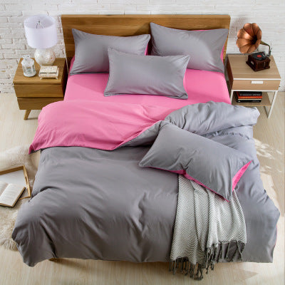 KTX-114835 Brushed Plain Bedding Set with Multiple Size Options for Comfort and Style
