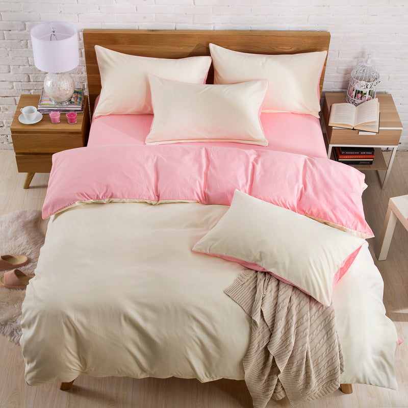 KTX-114835 Brushed Plain Bedding Set with Multiple Size Options for Comfort and Style