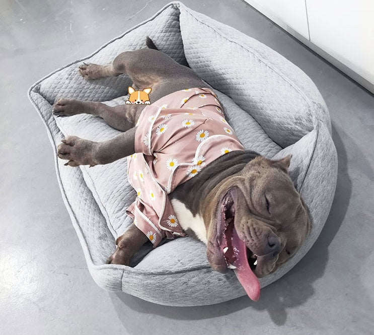 KTX-115347 Cozy Nordic Gray Teddy for Golden Retrievers - Autumn and Winter L-70*56 Suitable for 98 lbs