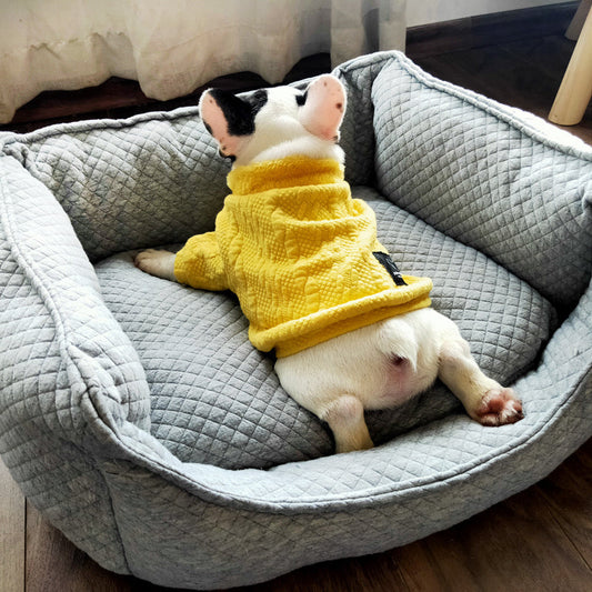 KTX-115347 Cozy Nordic Gray Teddy for Golden Retrievers - Autumn and Winter L-70*56 Suitable for 98 lbs