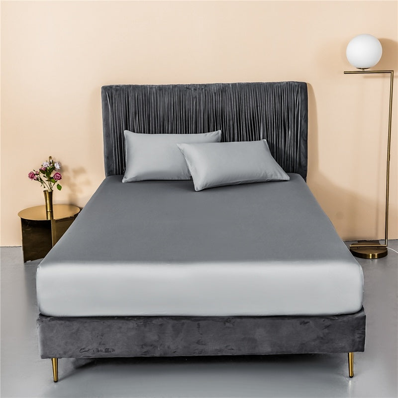 KTX-115539 Luxury White Pure Cotton Single Bed Sheet - 200cm x 230cm, Solid Color Design