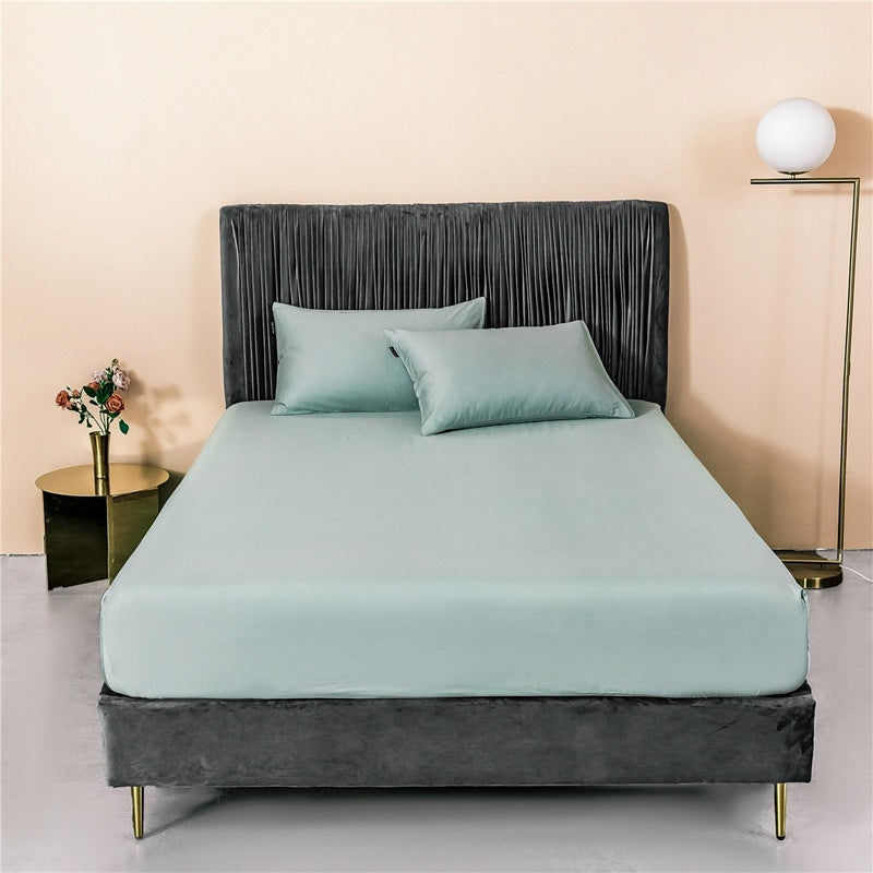 KTX-115539 Luxury White Pure Cotton Single Bed Sheet - 200cm x 230cm, Solid Color Design