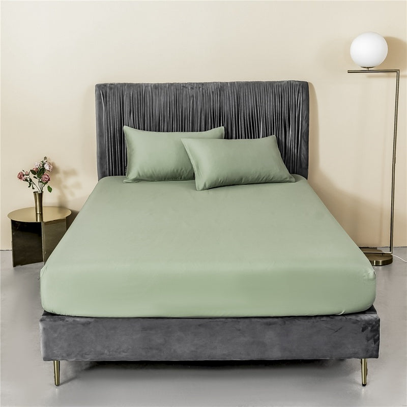 KTX-115539 Luxury White Pure Cotton Single Bed Sheet - 200cm x 230cm, Solid Color Design