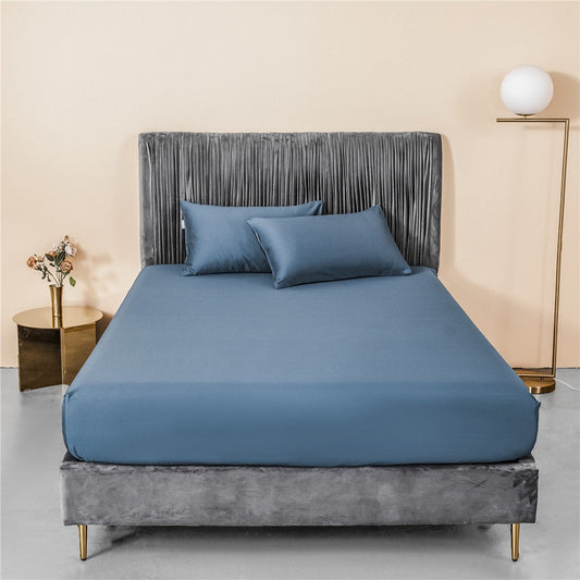 KTX-115539 Luxury White Pure Cotton Single Bed Sheet - 200cm x 230cm, Solid Color Design