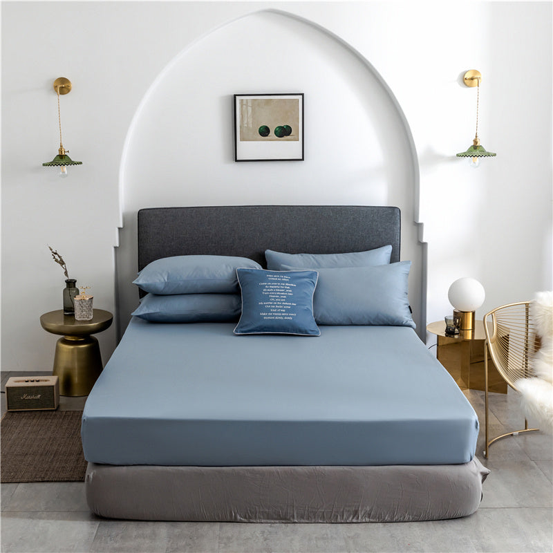 KTX-115539 Luxury White Pure Cotton Single Bed Sheet - 200cm x 230cm, Solid Color Design