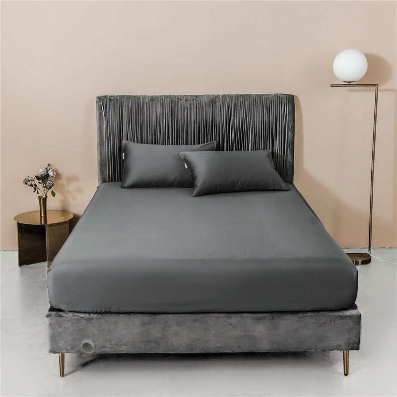 KTX-115539 Luxury White Pure Cotton Single Bed Sheet - 200cm x 230cm, Solid Color Design