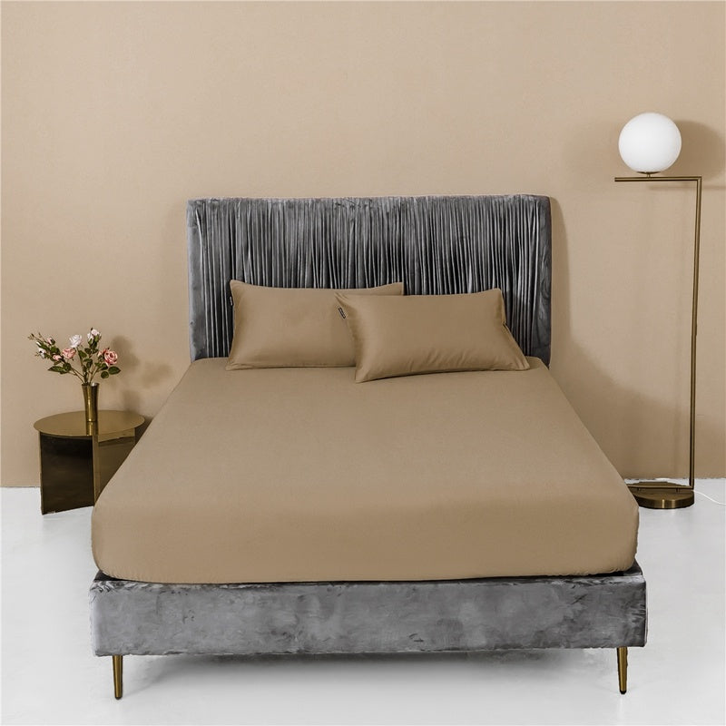 KTX-115539 Luxury White Pure Cotton Single Bed Sheet - 200cm x 230cm, Solid Color Design