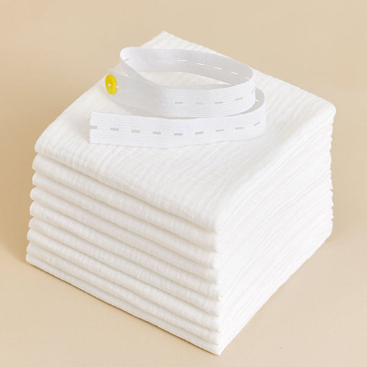 KTX-117779 Washable Cotton Double-Layer Gauze Diapers for Newborns - 8 Pack, 43x45CM, Pure Cotton