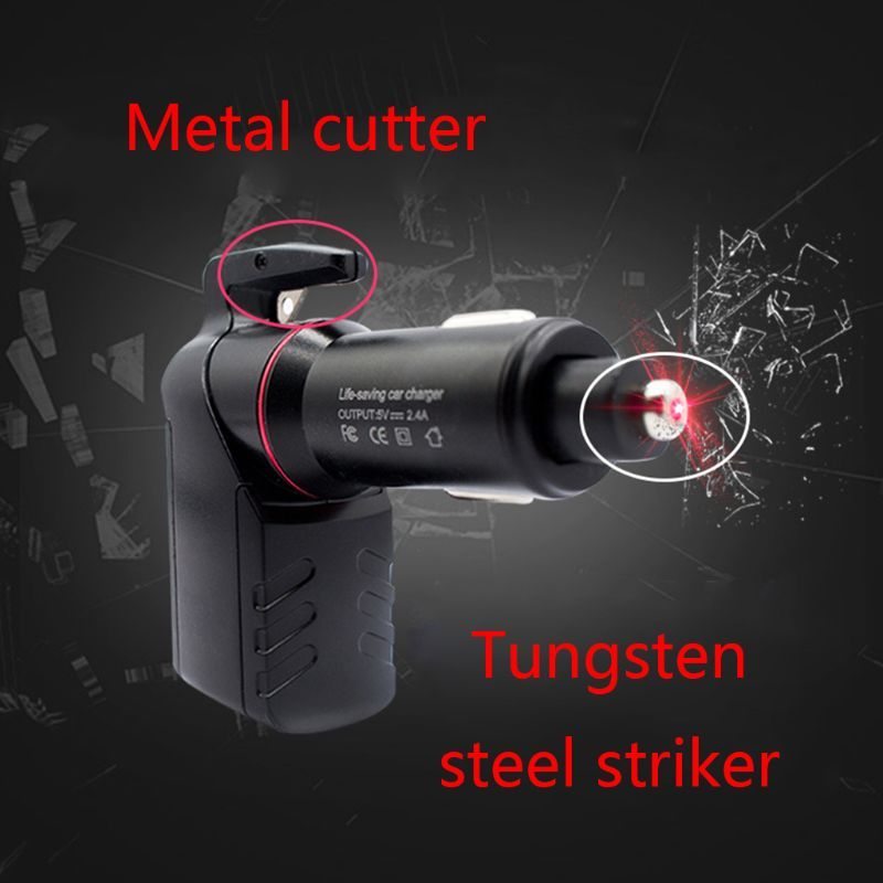 KTX-118419 Universal USB Emergency Escape Tool for Car Safety with Window Breaker Function