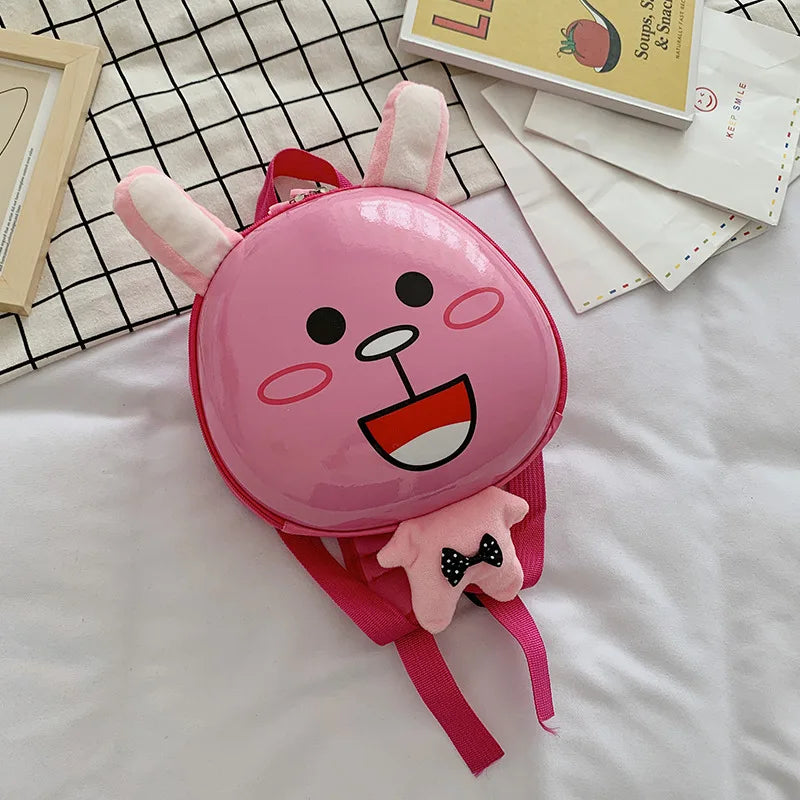 KTX-118611 Cute Cartoon Animal Plush Backpack for Kids - Versatile 2 in 1 Soft Stuffed Toy and Preschool Bag