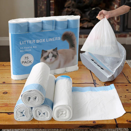 KTX-118803 Biodegradable Plastic Cat and Dog Poop Bags with Drawstring - Eco-Friendly Waste Disposal Solution